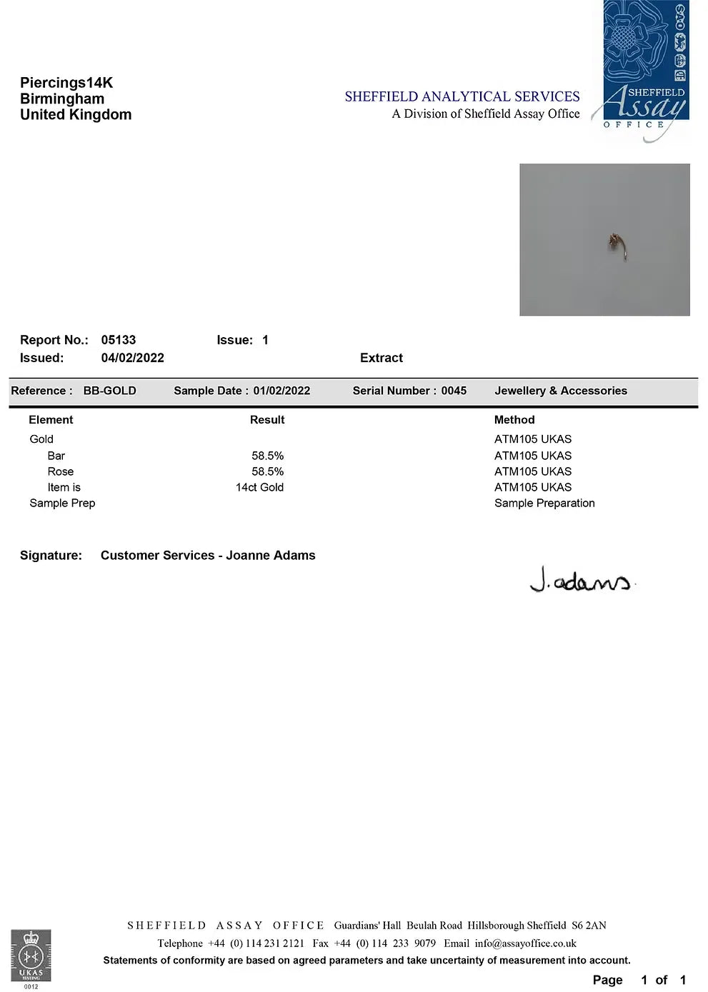 gold certification